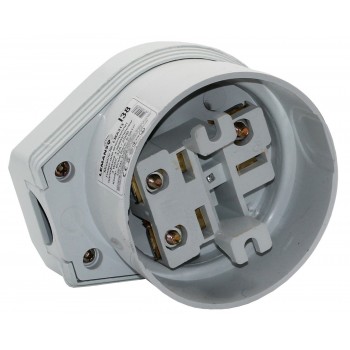 Вилка для электроплит Lemanso LMA314 однофазная с заземлением бакелит белая