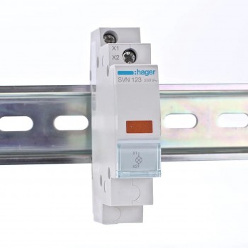 Индикатор модульный на DIN-рейку Hager (жолтый) LED 230В