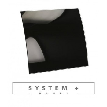 Панель для вентилятора Awenta System+ Escudo 100 черное глянцевое стекло