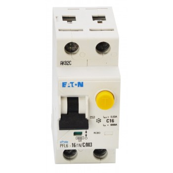 Дифференциальный автомат Eaton PFL6-16 1P+N C 30mA AC 16A