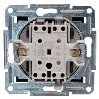 Выключатель одноклавишный Schneider Asfora самозажимной антрацит