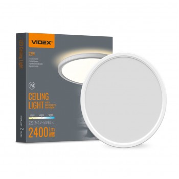 Светильник светодиодный с декоративной подсветкой Videx DL5R 22W 3000K-4000K-5000K White