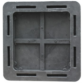 Люк квадратный Ruslana EN124 600*600 1.5т полимерпесчаный черный