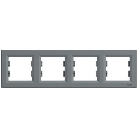 Рамка 4-постовая горизонтальная Schneider Electric Asfora сталь