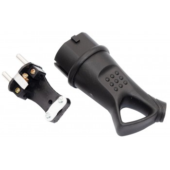 Вилка сетевая Titanum Standard TF-PL316IP-B IP44 16А прямая чорная