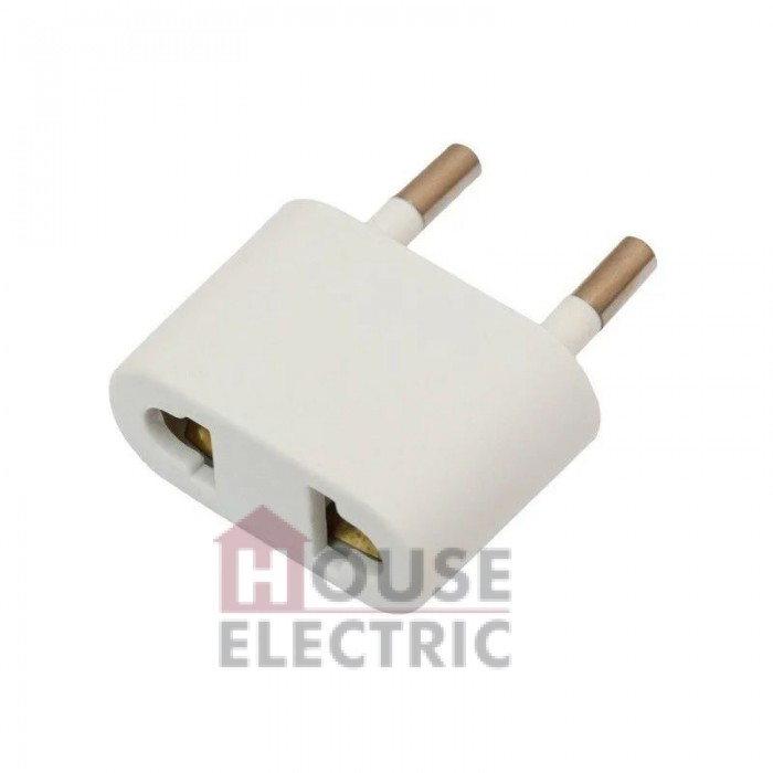 Переходник c американской вилки плоский LUXEL 1036 белый