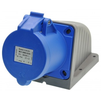 Силовая розетка настенная 90° Bemis (полиамид) IP44 BC1-3403-2535 220V 3*32A