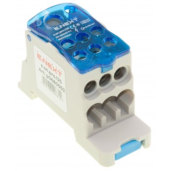 Блок распределительный на DIN-рейку E.NEXT e.sn.pro (вход 1х35мм², 1х16мм² выход 6х16мм²) 125А