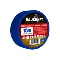Изолента ПВХ Baukraft Germany 0.15мм*19мм*15м синяя