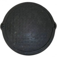 Люк черный большой круглый EN124 6т.(Dmax.770-d630)