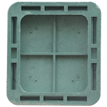 Люк квадратный Ruslana EN124 400*450 1.5т полимерпесчаный зеленый