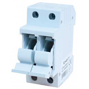 Держатель предохранителя на DIN-рейку E.NEXT e.fuse.1038.h2, под предохранитель 10х38, 2р, 32А