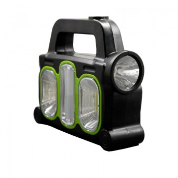 Фонарик с аккумулятором и солнечной батареей Electro-house EH-FLSG-01, зеленый