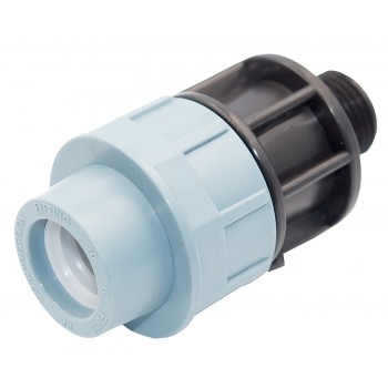 Муфта соединительная для ПЭ труб с наружной резьбой Santan МРН 20*1/2"