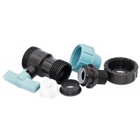 Кран шаровый пластиковый Santan для ПЭ труб d20 с 1/2" наружной резьбой