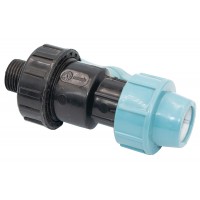 Кран шаровый пластиковый Santan для ПЭ труб d20 с 1/2" наружной резьбой