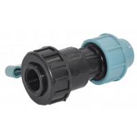 Кран шаровый пластиковый Santan для ПЭ труб d20 с 1/2" внутренней резьбой