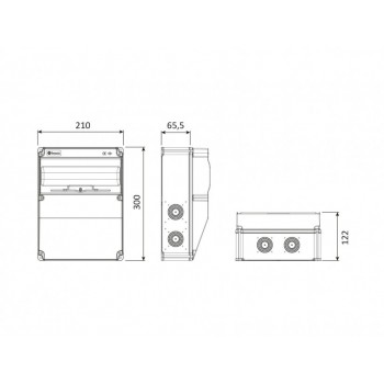 Комбинированный навесной щиток Bemis BD2-2000-0000 IP44 220x300x120 10 модулей