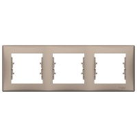Рамка 3-постовая горизонтальная Schneider Electric Sedna Титан