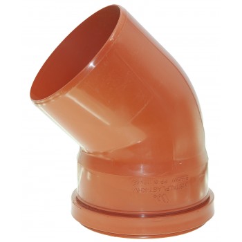 Колено наружной канализации ROZMA D110мм х45°