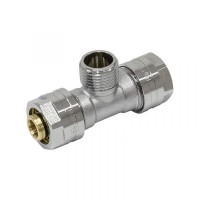 Тройник обжимной с наружной резьбой Raftec 16x1/2x16 TN-160116