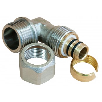 Колено обжимное с наружной резьбой Raftec 16x1/2" UN-1601