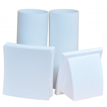 Проветриватель приточный стеновой Вентс ПС 102 белый с задвижкой