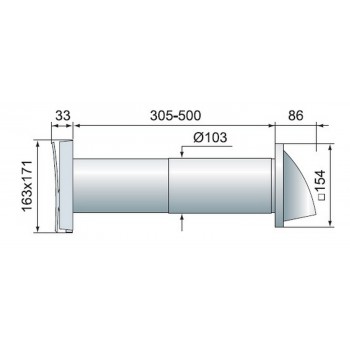 Проветриватель приточный стеновой Вентс ПС 102 белый с задвижкой