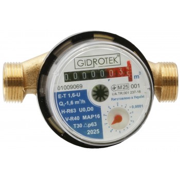 Счетчик холодной воды Gidrotek E-T 1,6-U DN15 1/2" L110