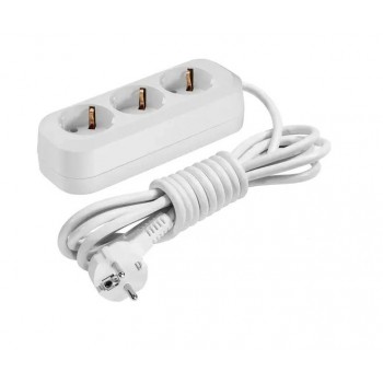 Удлинитель Lider Proxima LP16-335 3 гнезда на 5 метра c заземлением белый