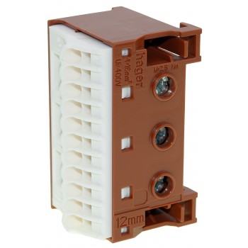 Блок фазных клемм Hager 3x16мм²+11x4мм² ширина 60мм
