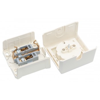 Розетка накладная одноместная c заземлением Viko Vera крем