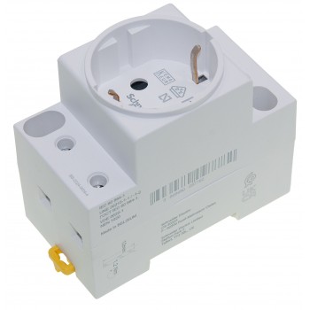Розетка с установкой на DIN-рейку Schneider Electric Acti9 220В 2Р+Е 16А
