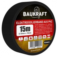 Изолента ПВХ Baukraft Germany 0.15мм*19мм*15м черная