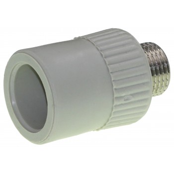 Муфта PPR Grandi d25 с наружной резьбой 1/2" дюйма