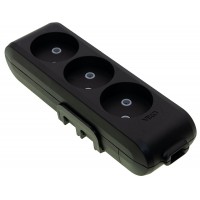 Колодка Viko Multi-let 3 гнезда без заземления черная