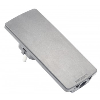 Вилка штепсельная Neomax NX1130 ультратонкая с подвижным контактом черная