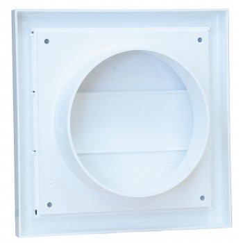 Вентиляционная решетка с гравитационными жалюзями Вентс МВ 100 ВЖ (150*150) белая