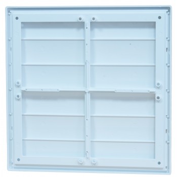 Вентиляционная решетка с гравитационными жалюзями Вентс МВ 250 Ж  (250*250) белая