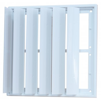 Вентиляционная решетка с гравитационными жалюзями Вентс МВ 250 Ж  (250*250) белая