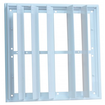 Вентиляционная решетка с гравитационными жалюзями Вентс МВ 250 Ж  (250*250) белая