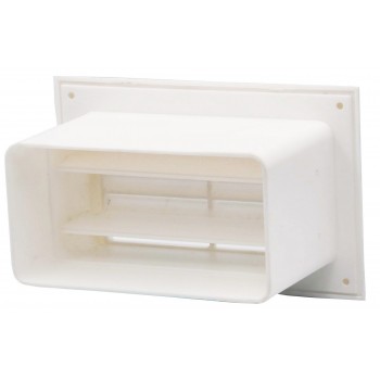 Вентиляционная решетка торцевая с жалюзи Вентс 55х110 (88*137) белая