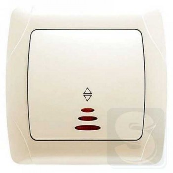 Кнопочный выключатель VIKO Carmen с подсветкой Крем