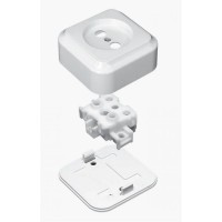 Розетка накладная без заземления Marshel Maglev Белая