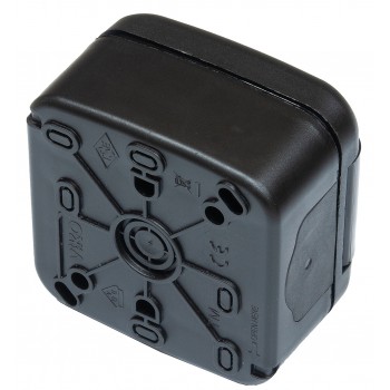 Розетка накладная с заземлением со шторками и с крышкой Viko Palmiye IP54 Чорная