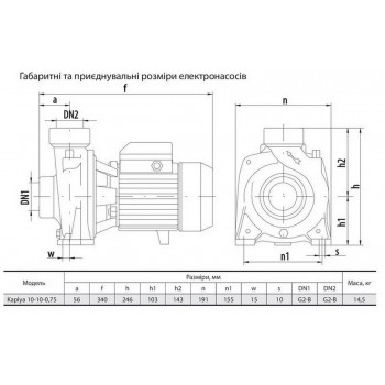 Поверхностный центробежный насос NPO Kaplya 10-10-0.75