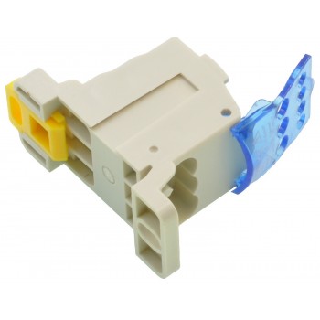 Блок распределительный на DIN-рейку Takel UKK80 (вход 1х16мм² выход 2х16, 4х6мм²) 80А