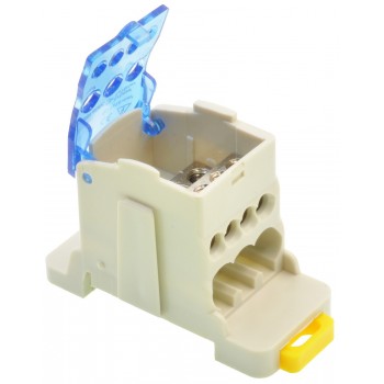 Блок распределительный на DIN-рейку Takel UKK80 (вход 1х16мм² выход 2х16, 4х6мм²) 80А