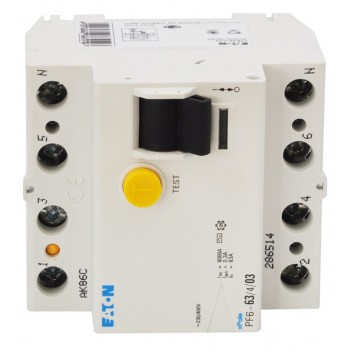 Дифференциальный выключатель Eaton УЗО PF6-63/4/03 3P+N 63A 300mA AC