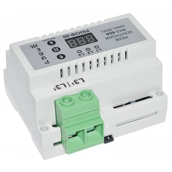 Реле напряжения и контроля фаз Rubezh РКН3Ф-60 3-х фазное 60А